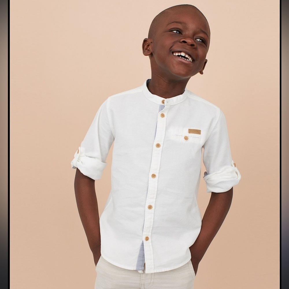 H&M White Button Down Kids Shirt